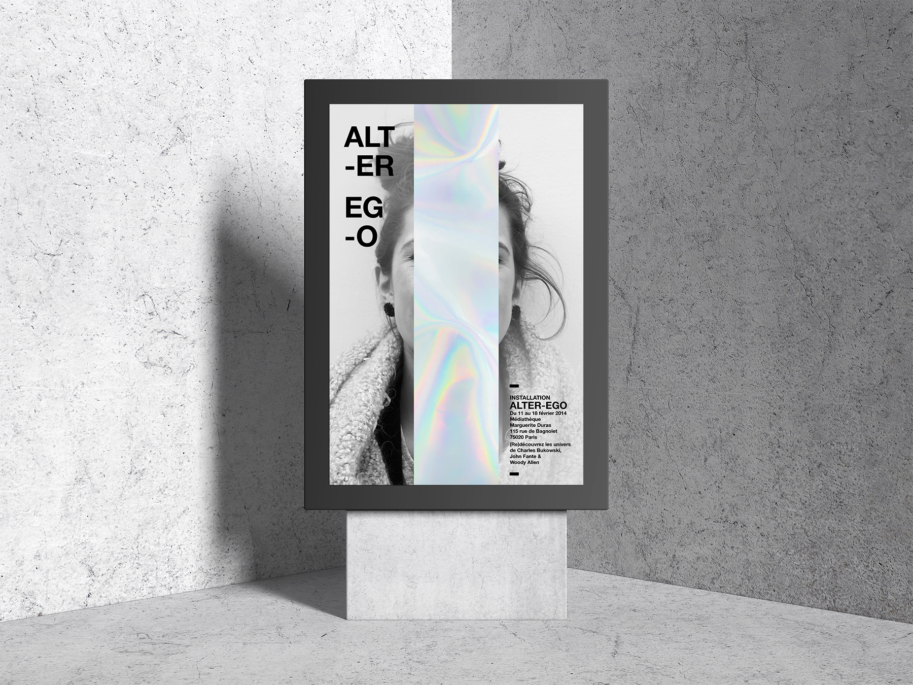 Alter Ego poster affiche exhibition event graphic design Meunier Directeur artistique graphiste art director graphic designer