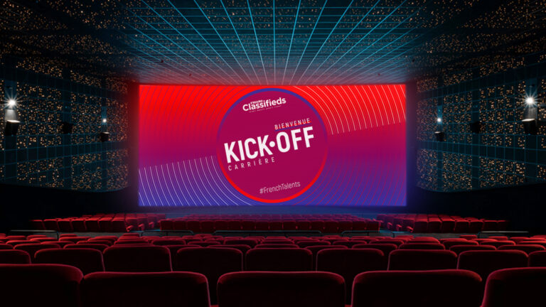 Figaro Classifieds Kick Off Poster Affiche Emploi Immobilier FCMS Meunier Directeur artistique graphiste art director graphic designer